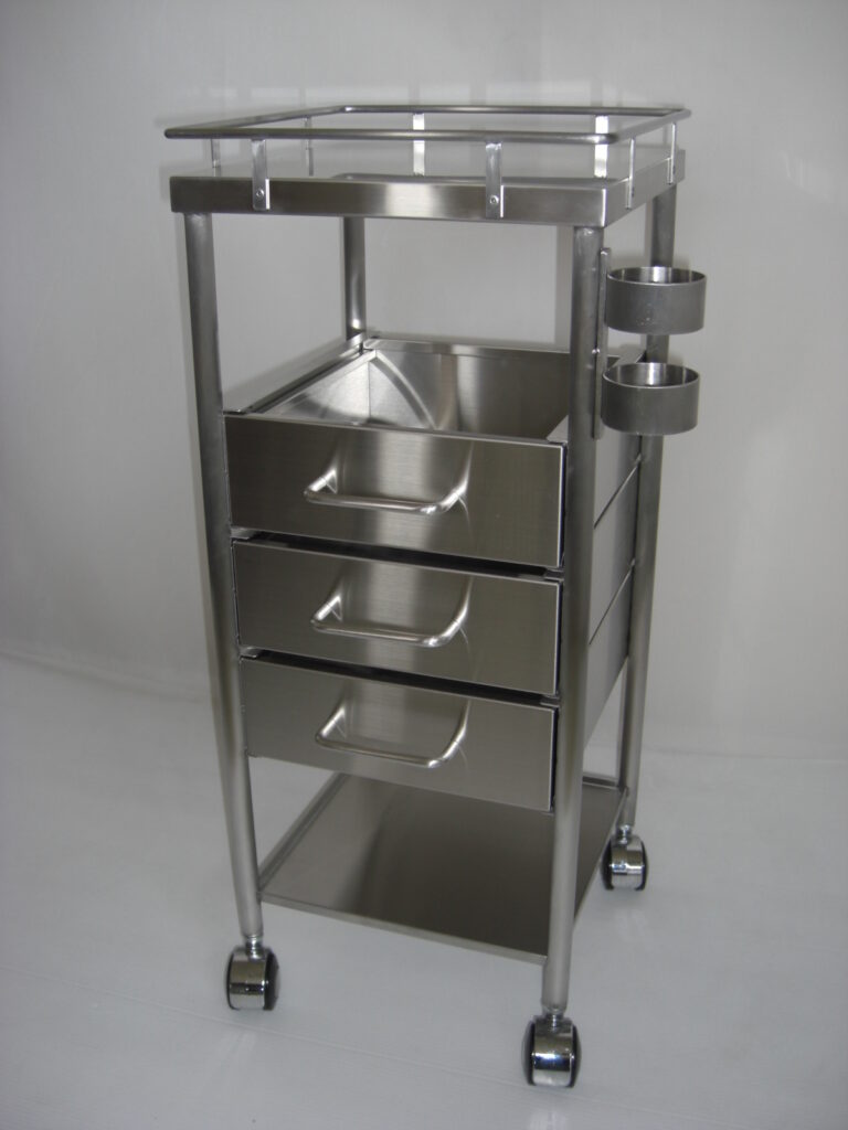 ドライヤーホルダー付き美容室ワゴン