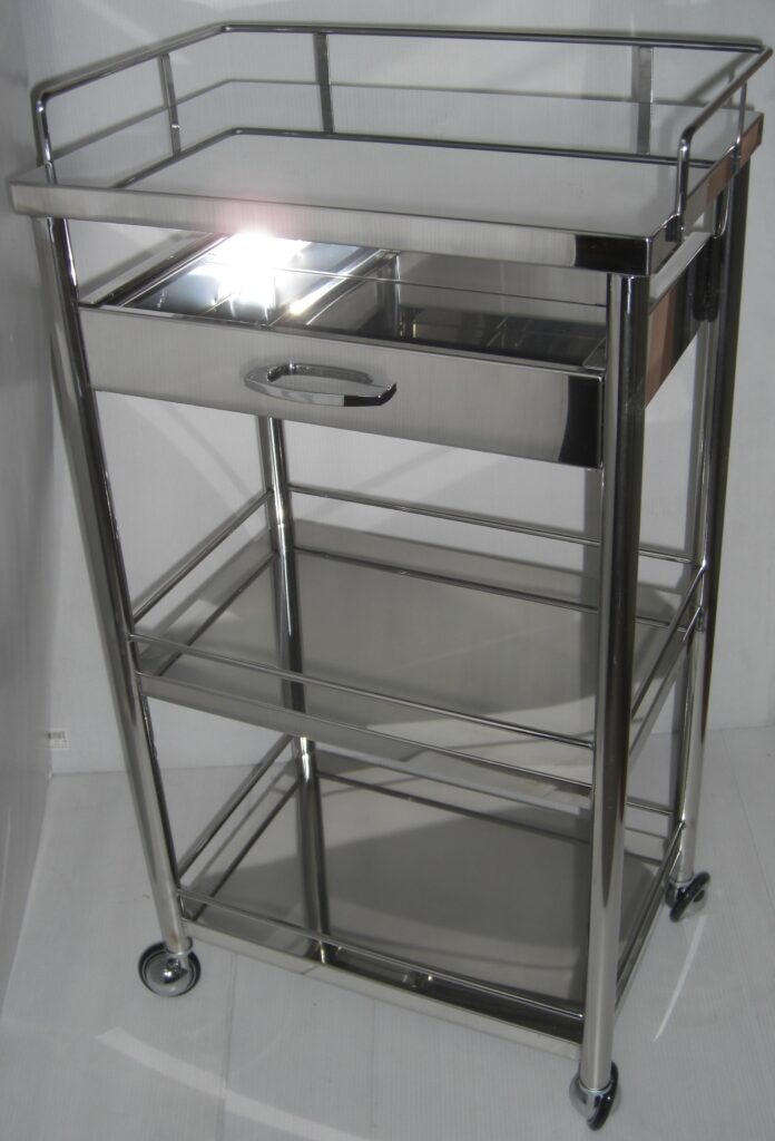 引き出し付き４段美容室ワゴン