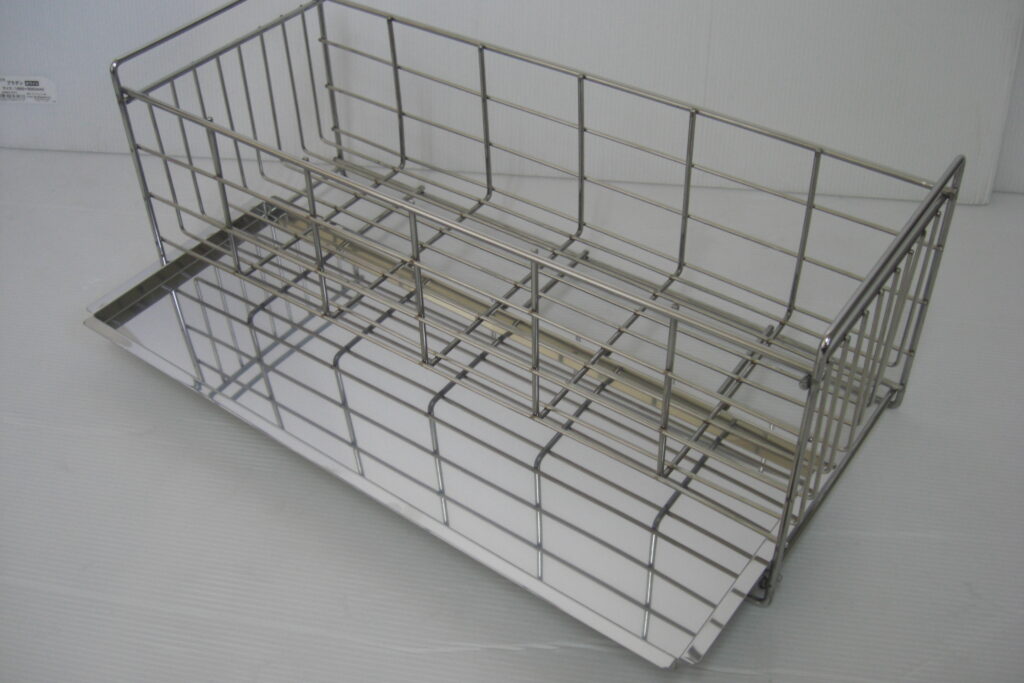 底棚付き水切りかごスライド