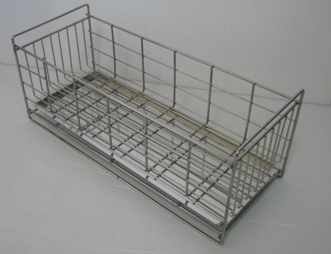 ステンレススライド棚付き水切りかご