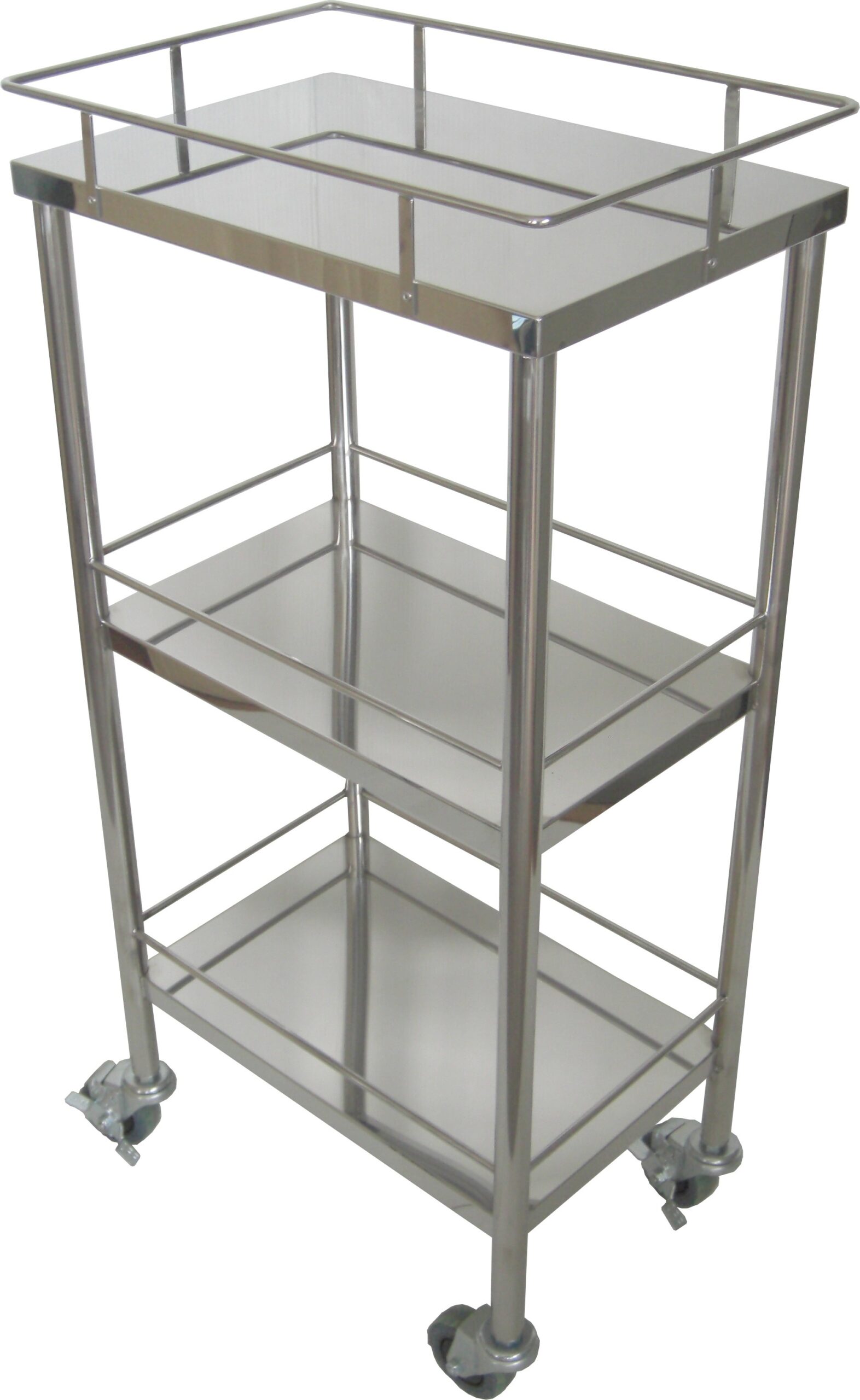 ３段４方柵付きワゴン